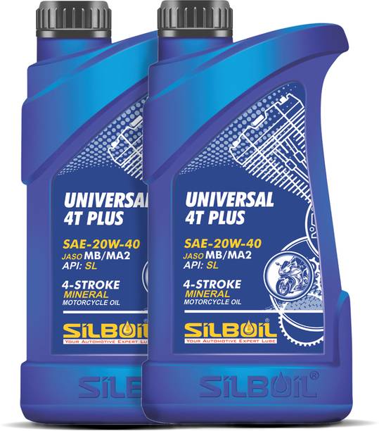 SILBOIL P2 UNIVERSAL 4T-PLUS New Bike 20W-40 (API: SL) ( JASO: MB/MA-2) High Performance Mineral Engine Oil