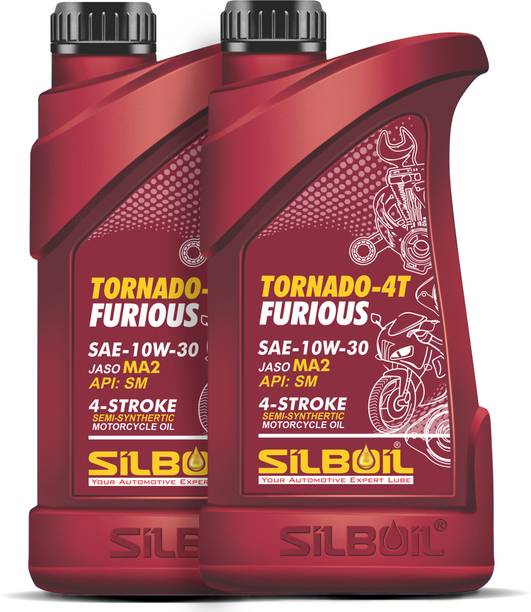 SILBOIL P2 TORNADO 4T FURIOUS 10W-30 (API: SM) ( JASO: MA-2) High Performance Synthetic Blend Engine Oil