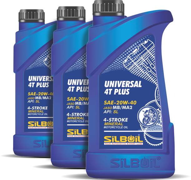 SILBOIL P3 UNIVERSAL 4T-PLUS 20W-40 (API: SL) ( JASO: MB/MA-2) High Performance Mineral Engine Oil
