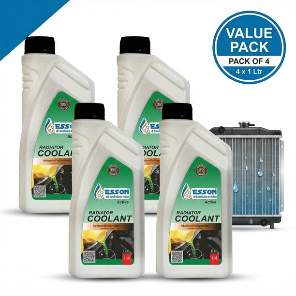 ESSON Radiator Coolant Fully Synthetic Car Care Concentrate (1L x 4) Coolant Green