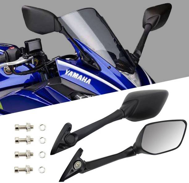 AutoPowerz Manual Rear View Mirror, Dual Mirror For Yamaha Universal For Bike