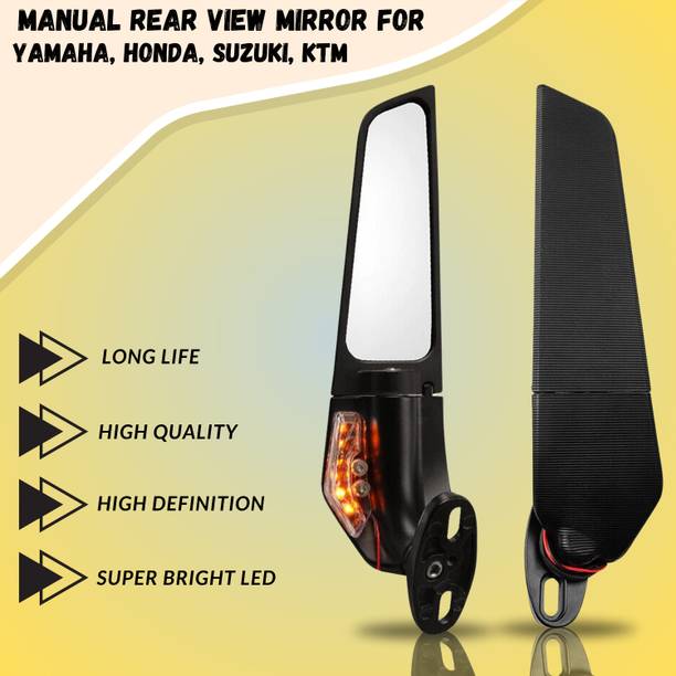 ENEMYT Manual Dual Mirror For KTM, Yamaha, Bajaj Universal For Bike