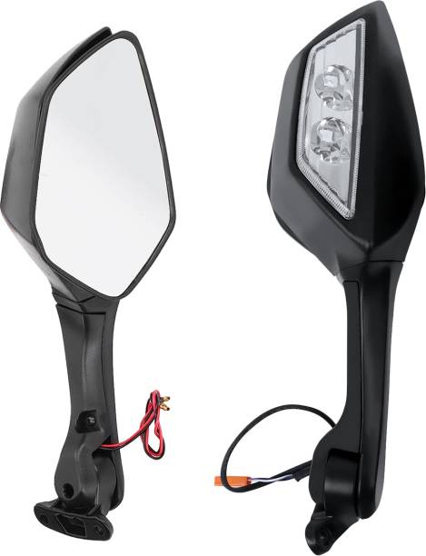 AutoPowerz Manual Rear View Mirror, Dual Mirror For Yamaha Universal For Bike