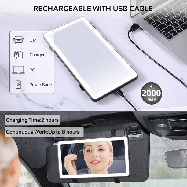 AQUABUCKET Manual Vanity Mirror For Universal For Car Universal For Car
