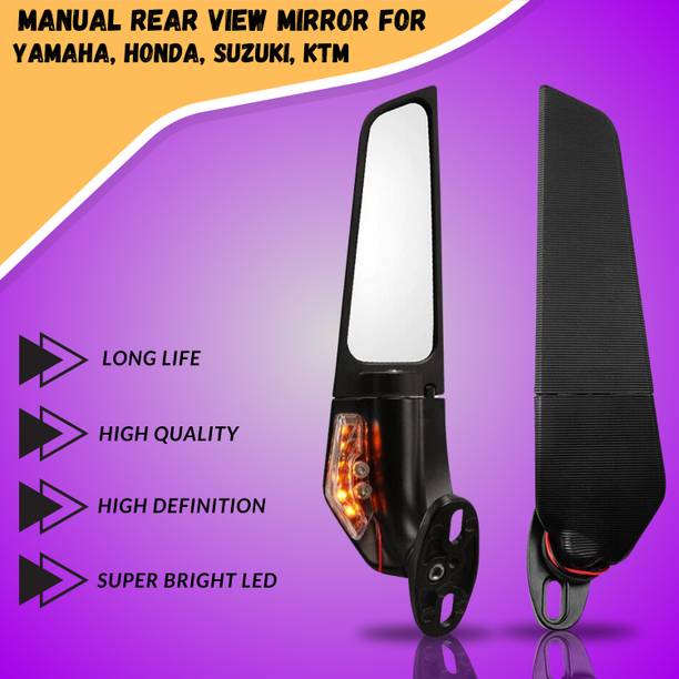 ENEMYT Manual Dual Mirror For KTM, Yamaha, Honda Universal For Bike