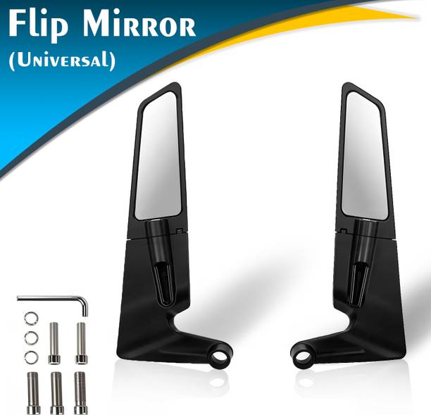 ASRYD Manual Rear View Mirror For Suzuki, KTM, BMW, Yamaha, Bajaj, Honda, Hero Universal For Bike