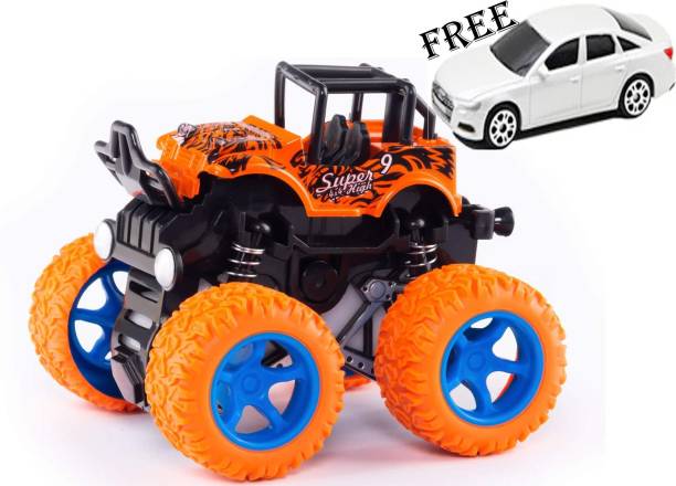 ARVANA Mini Monster Truck Cars,Push and Go Toy Friction Powered Cars Racing Action Toys