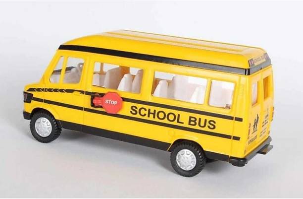 VD TOY'S School Bus Toy for Kids, Pull-Back Acton School Bus