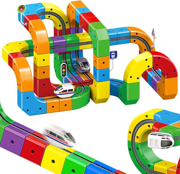 Learn With Fun Magnetic Train Toy with Rebuildable Tracks | Educational STEM Playset