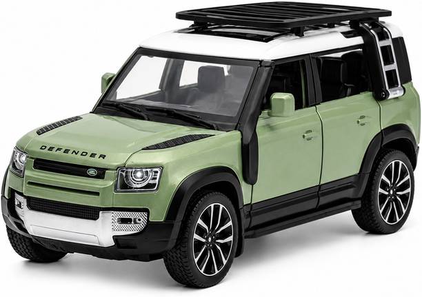 Thriveonix Land Rover Defender 1:32 Metal Car With Openable Door,Light & Sound Car For Kid