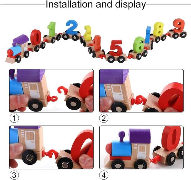 Zuuluzrs Deep Learning Wooden Train Set Toy For Kids