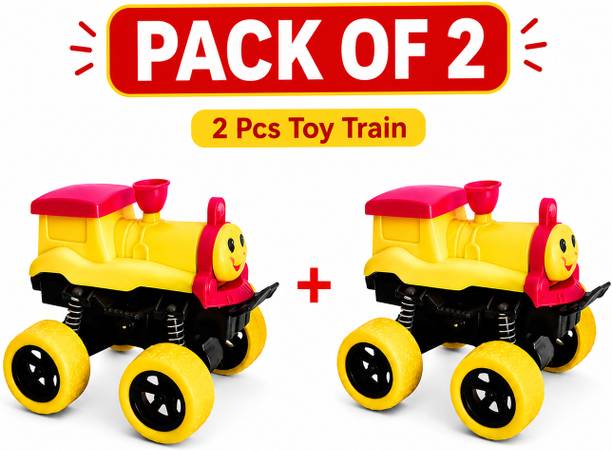 NARAYANI99STORE Pack of 2 Push & Go Friction Toy Train for Kids