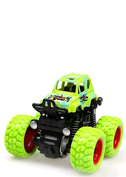 Delvin Monster truck toys car for kids 4 wheel Friction push to go speed monster truck