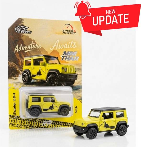 kikilala Mini Thar Style Metal Die Cast Toy Car 1:64 Scale SUV Model for Kids and Display
