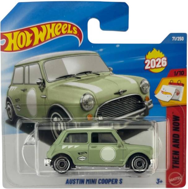 HOT WHEELS Hot Wheelss Austin Mini Cooper S Green 1:64 Die-Cast Toy Car 2026