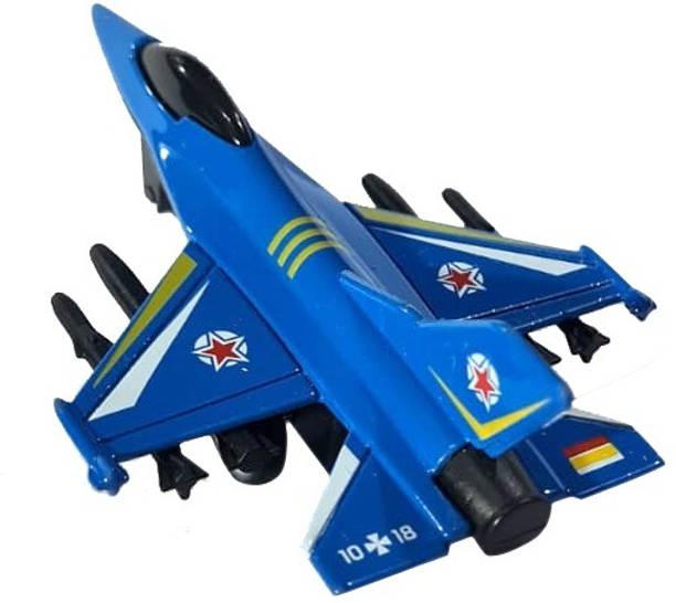 IndusBay 4.5 Inch Army Military Fighter Jet Plane Pull Back Pocket Metal Plane Toy