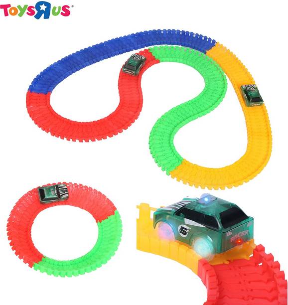 Toys R Us Fastlane 14 ft Long Glowing Track Set with 2 Racing LED Cars