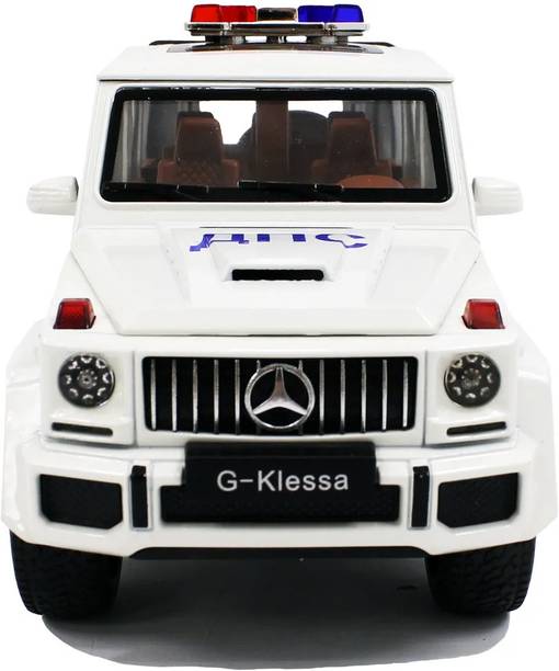 RUTSHRA 124 Police Toy Car Diecast Metal Police Car For Kids Light Sound Pullback Car