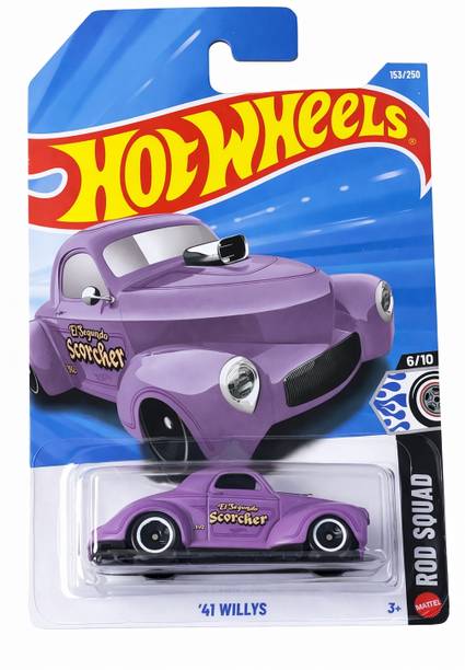 HOT WHEELS C4982 41 WILLYS 6/10 ROD SQUAD DIE CAST TOY CAR
