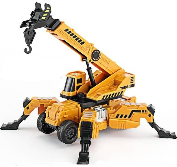 Devdhan Crane Toys,Friction Powered 360 Degree Rotating ,Construction Truck for Kids