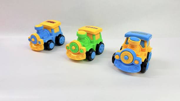 Kidzfun Train Toy Vehicles For Kids (PACK OF 3) Friction Pull Along Train Toy
