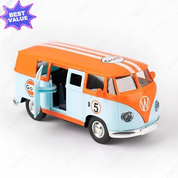 Arizuul 1:36 Volkswagen T1 Diecast Pull Back Toy Classic Vintage VW Bus Car for Kids