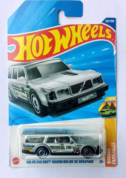 HOT WHEELS WAGONS FAMILIALES 3/5 VOLVO240 DRIFT WAGON/BOLIDE DE DERAPAGE TOY CAR