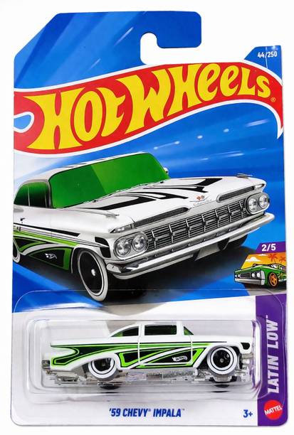 HOT WHEELS C4982 59 CHEVY IMPALA 2/5 LAYIN LOW DIE CAST TOY CAR