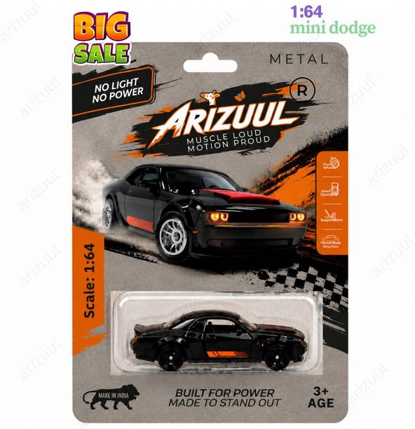 Arizuul Dodge Challenger SRT Demon 1:64 Scale Diecast Car – Collectible Muscle Toy