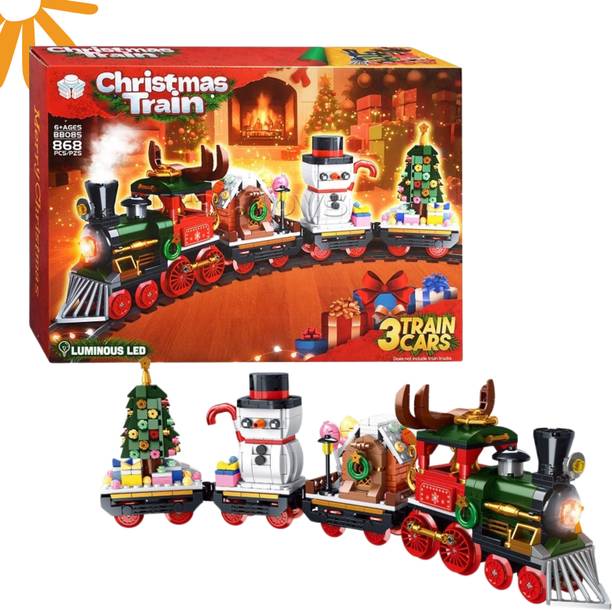 Zuuluzrs Christmas train construction kit Christmas Decoration for Adults Kids Boys Girls