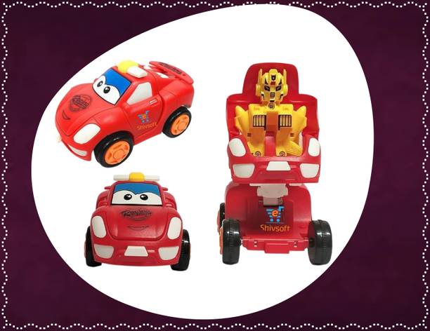 Ya Qi Li FK_Racing Friction_Transformer Toy_Car Convert from CAR to Robot_Push n go__234