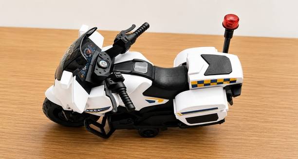 anmolenterprises Kids Police Bike Toy for Boys Manual Ride On Motorcycle Toy Pretend Play Vehicle