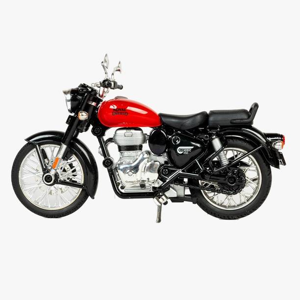 centy Royal Enfield Classic 350 Scale Model With 3 Colored Fuel Tank Pull Back Toy