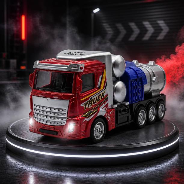 Toybot Die-Cast Mini Power Truck Toy with Light, Sound & Smoke Effect For Kids