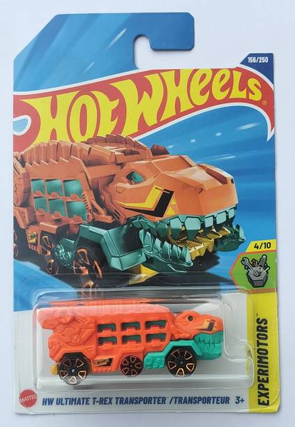 HOT WHEELS EXPERIMOTORS 4/10 HW ULTIMATE T-REX TRANSPORTER TOY CAR