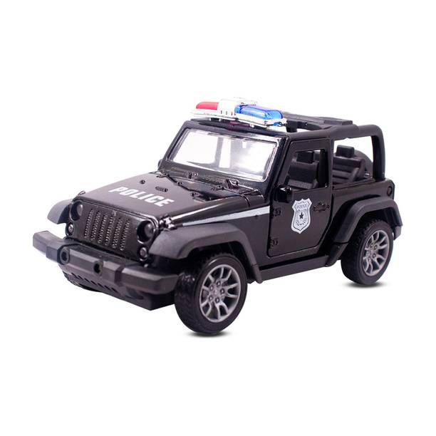 Toy Cloud Thar Police Jeep 1:32 Scale Metal Toy Car with Pull Back Action & Opening Doors