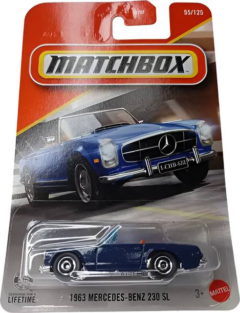 MATCHBOX 1963 Mercedes Benz 230 SL 1:64 Die-Cast Toy Car Collectible Model & Case