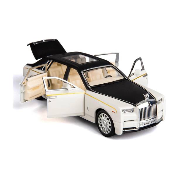 ZUNBELLA 1:32 Scale Rolls Royce Metal Die Cast Car With Open Door, Light & Sound For Kids