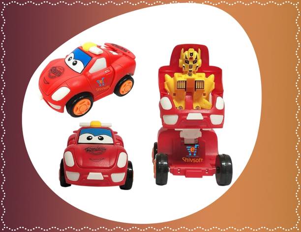 Ya Qi Li FK_Racing Friction_Transformer Toy_Car Convert from CAR to Robot_Push n go__193