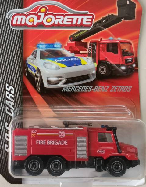 Majorette Fire Brigade Toy Die-Cast Metal Body Toy Truck