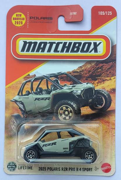 MATCHBOX 105/125 2025 POLARIS RZR PRO R 4 SPORT TOY CAR