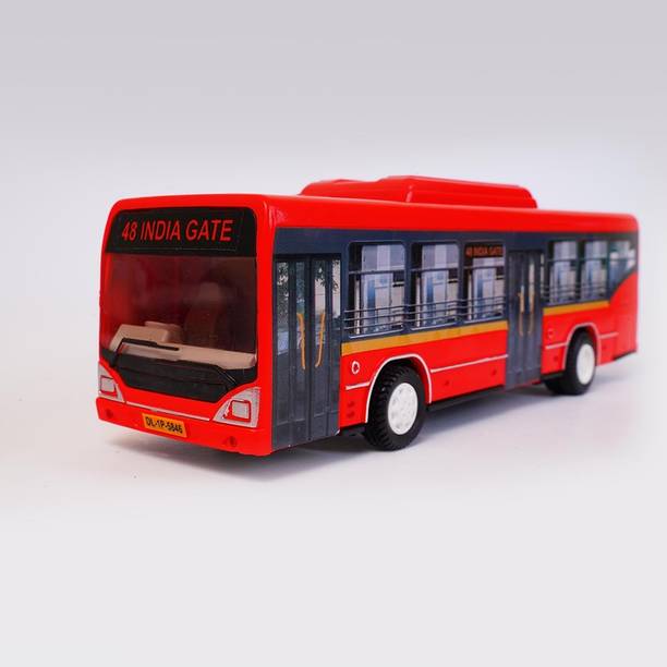 centy toys City Explorer Low Floor Bus Toy for Kids – Realistic Pull-Back Action