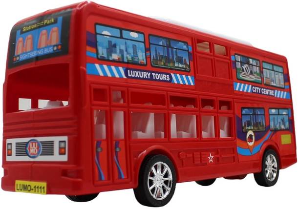 MAIRAAG Toy Double Decker Bus for Kids | Friction Powered City Bus Toy
