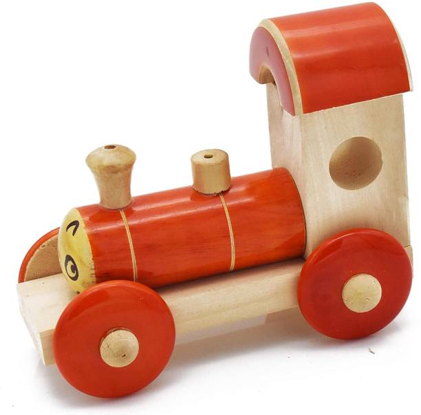 Smartcraft Handmade Wooden Engine Pull Along Toy