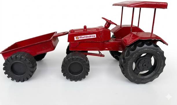 CraftedRoots Red Power Mini Farm Tractor Toy