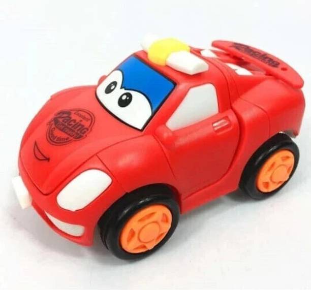 AS ENTERPRISES Pull Push Back Action Robot Car to Transformer Toy for Kids