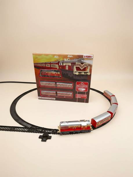 Toyterra Passenger Toy Train Set with Track Changer, Battery Operated for 3Y+ MultiColour