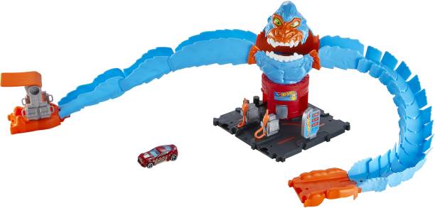 HOT WHEELS City Wreck & Ride Gorilla Attack Playset with 1 Toy Car