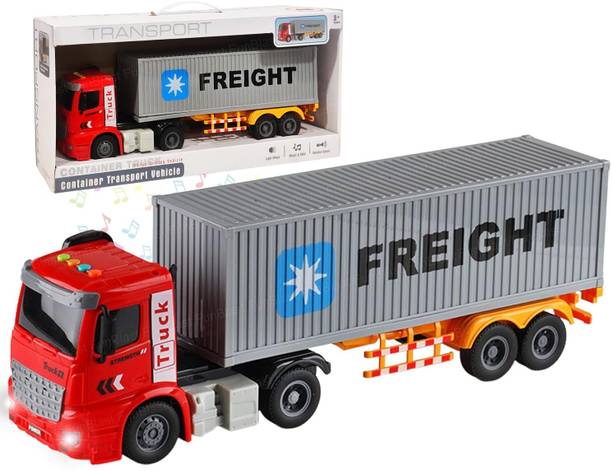 FunBlast Container Truck Toy for Kids - Push & Go Friction Power Container Truck