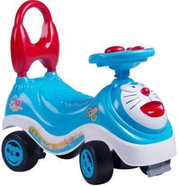 KGINT Doraemon Mini Magic cycle & Frog Scooter & Push Tricycle & Bicycle with Latest Music Handle & Non Pedal Skate Type Operated Toy for Baby & Kids & Children Ride in Home & Outdoor use Doraemon car Tricycle (Multicolor) (Multicolor)